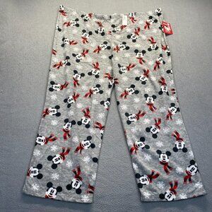 Disney Women's Size 4X Gray Fleece Mickey Mouse Printed Cozy Pajama Pants NWT